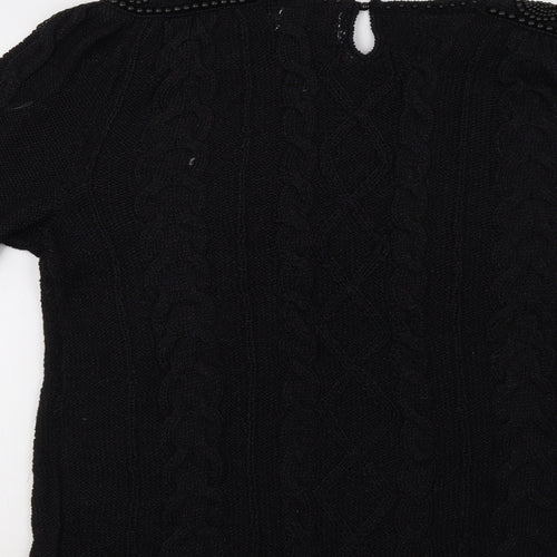 Magnolia Womens Black   Pullover Jumper Size L