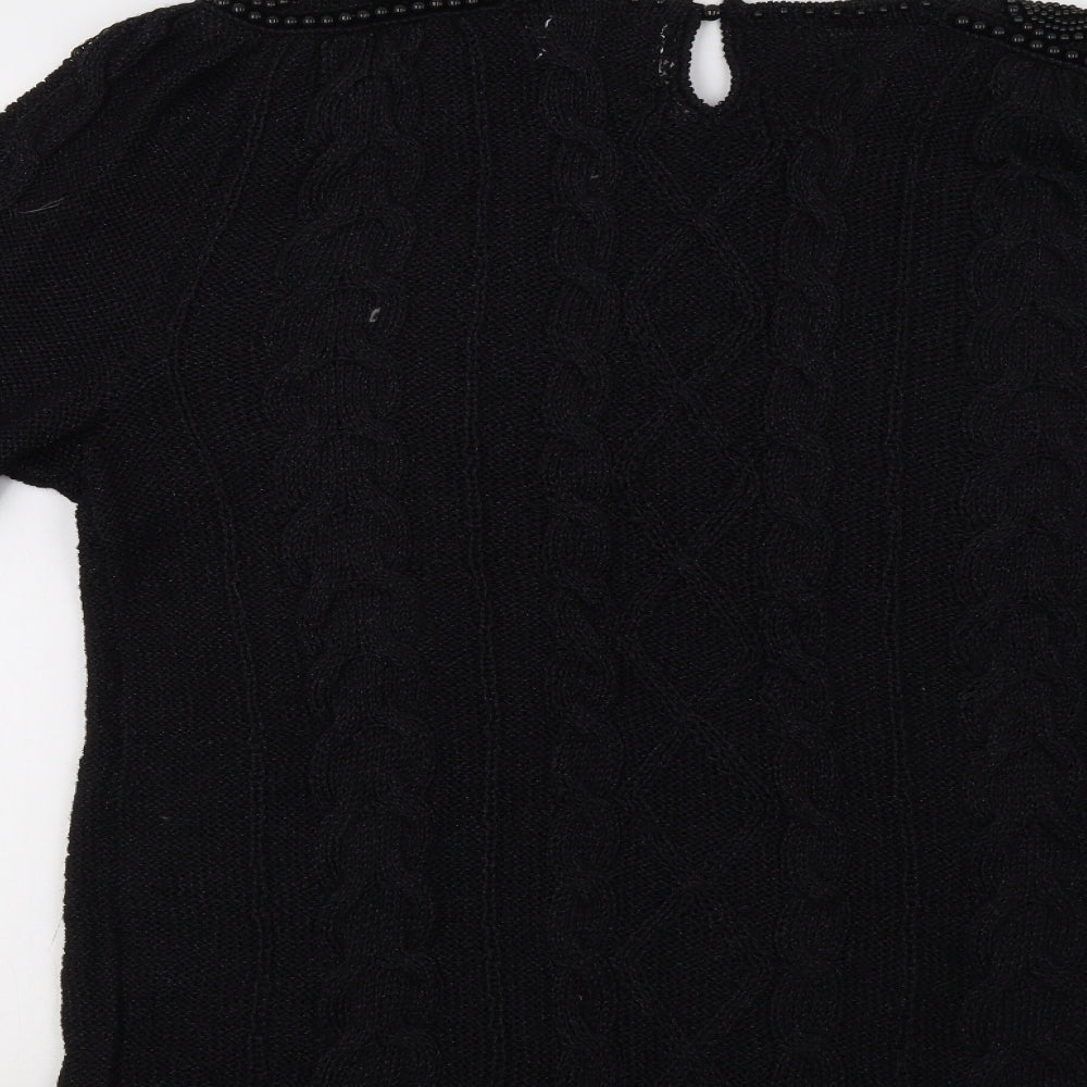 Magnolia Womens Black   Pullover Jumper Size L