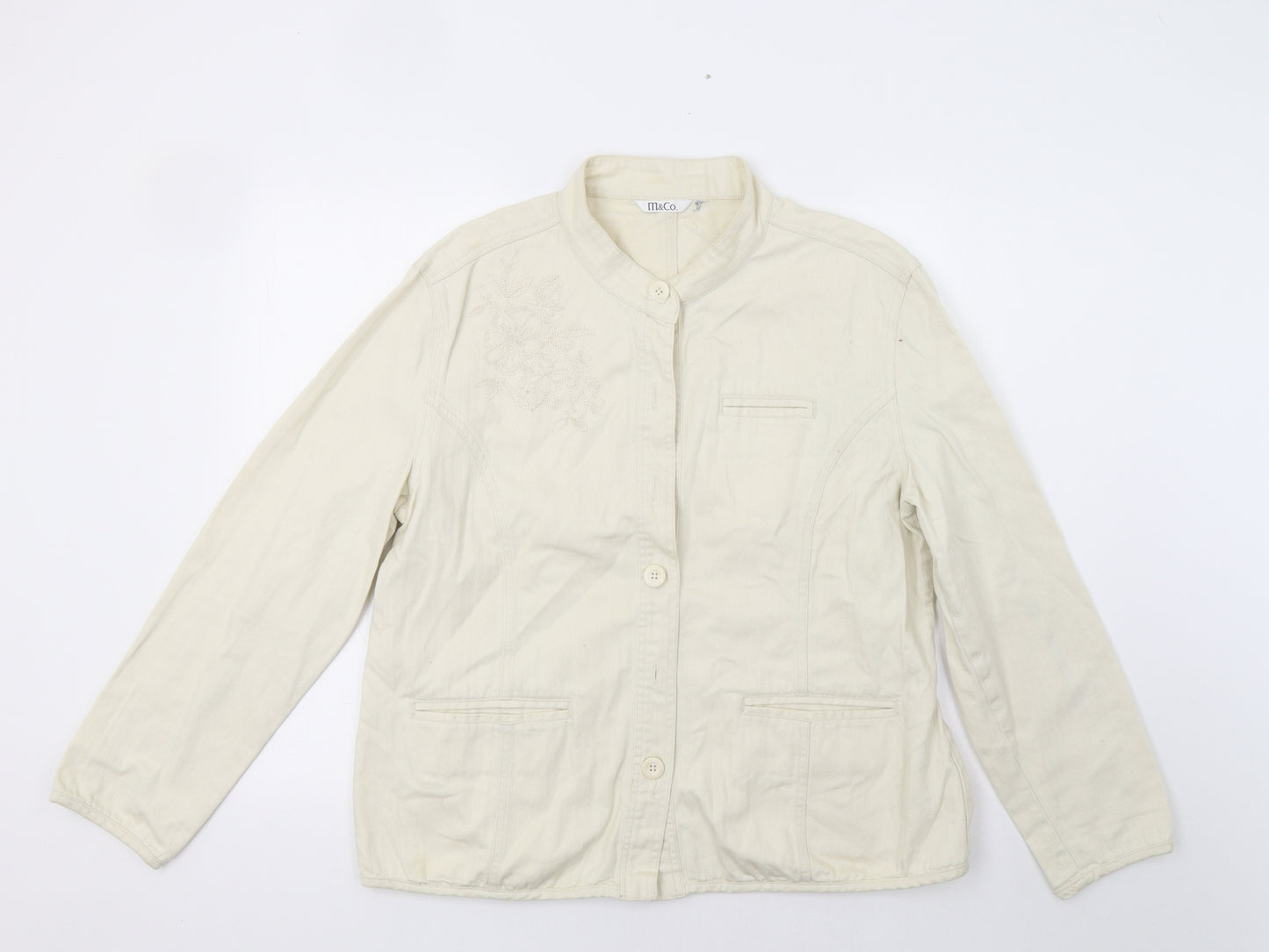 M&Co Womens Ivory   Jacket Blazer Size 18