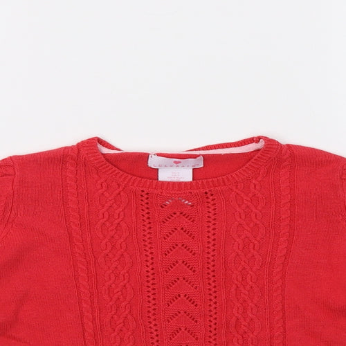 Lulurain Girls Red Floral  Pullover Jumper Size 4-5 Years