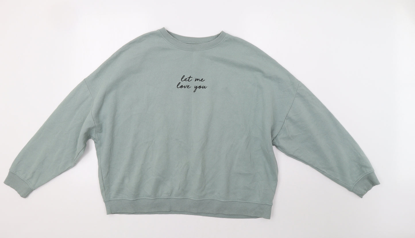 F&F Womens Green   Pullover Hoodie Size 16