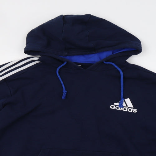 adidas Mens Blue   Pullover Hoodie Size XL