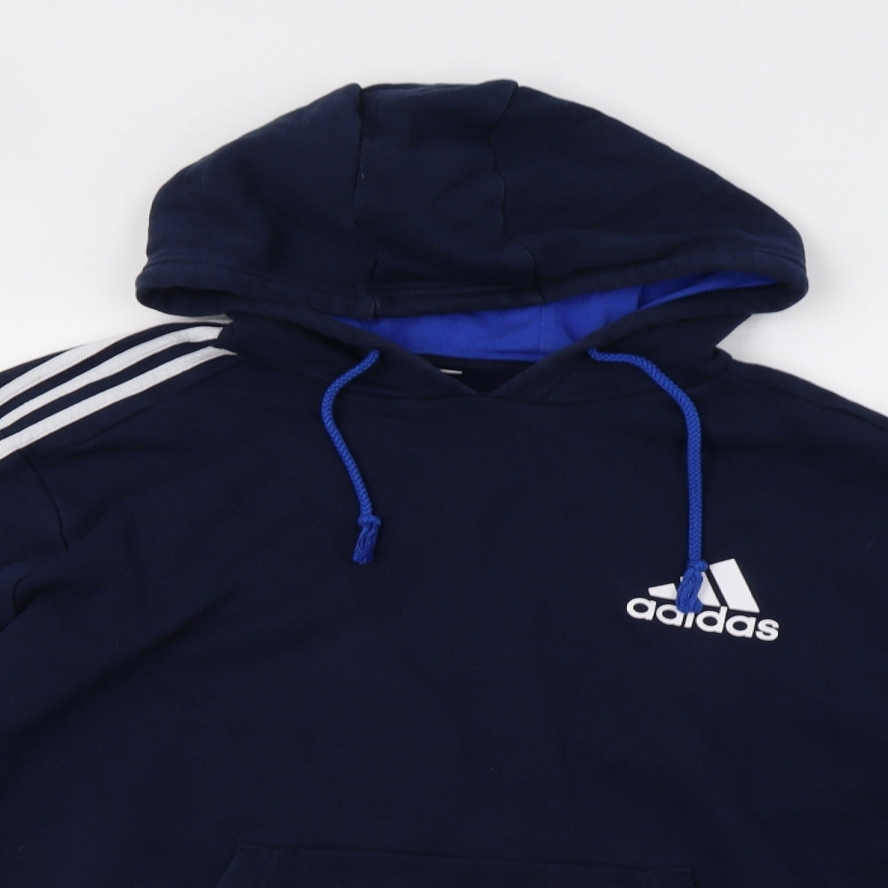 adidas Mens Blue   Pullover Hoodie Size XL