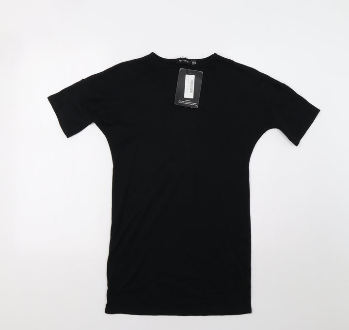 PRETTYLITTLETHING Womens Black Basic T-Shirt Size XS