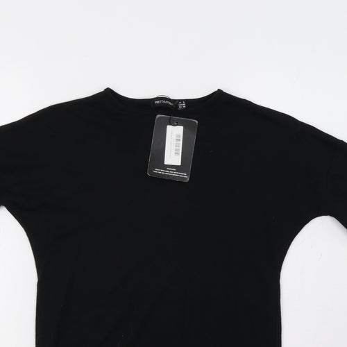 PRETTYLITTLETHING Womens Black   Basic T-Shirt Size XS