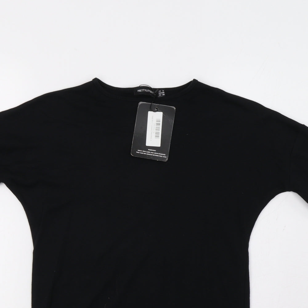 PRETTYLITTLETHING Womens Black   Basic T-Shirt Size XS
