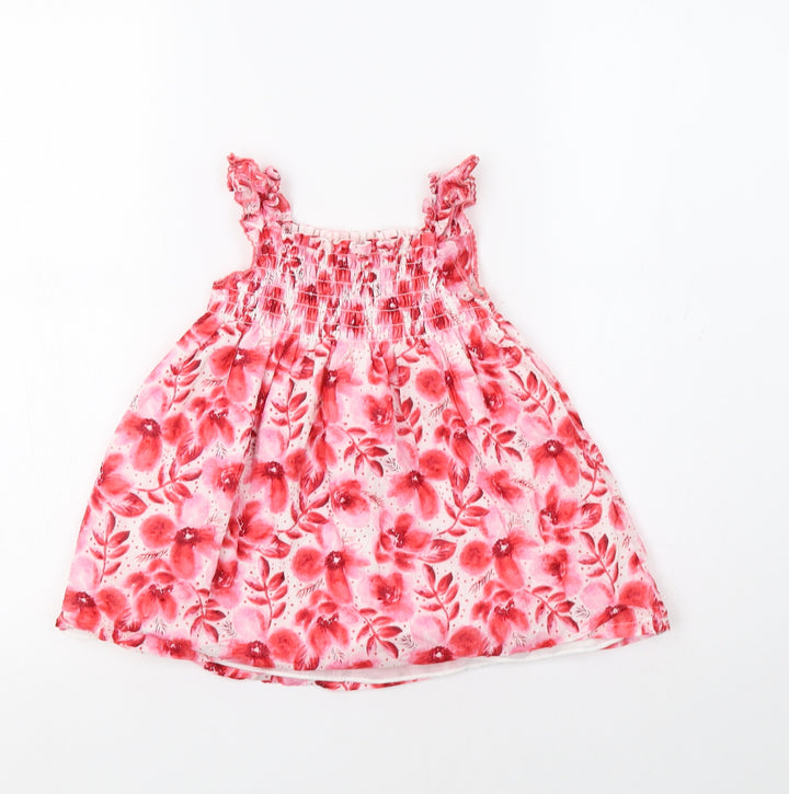 Penelope Mack Baby Red Floral  Fit & Flare  Size 18 Months