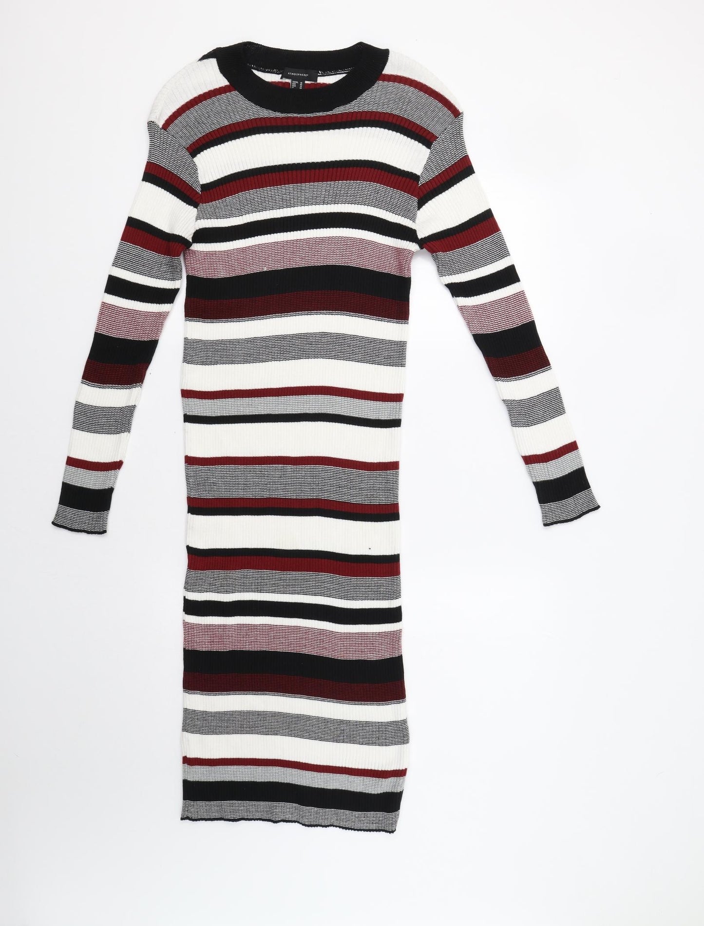 Primark Womens Red Striped  Jumper Dress  Size 18