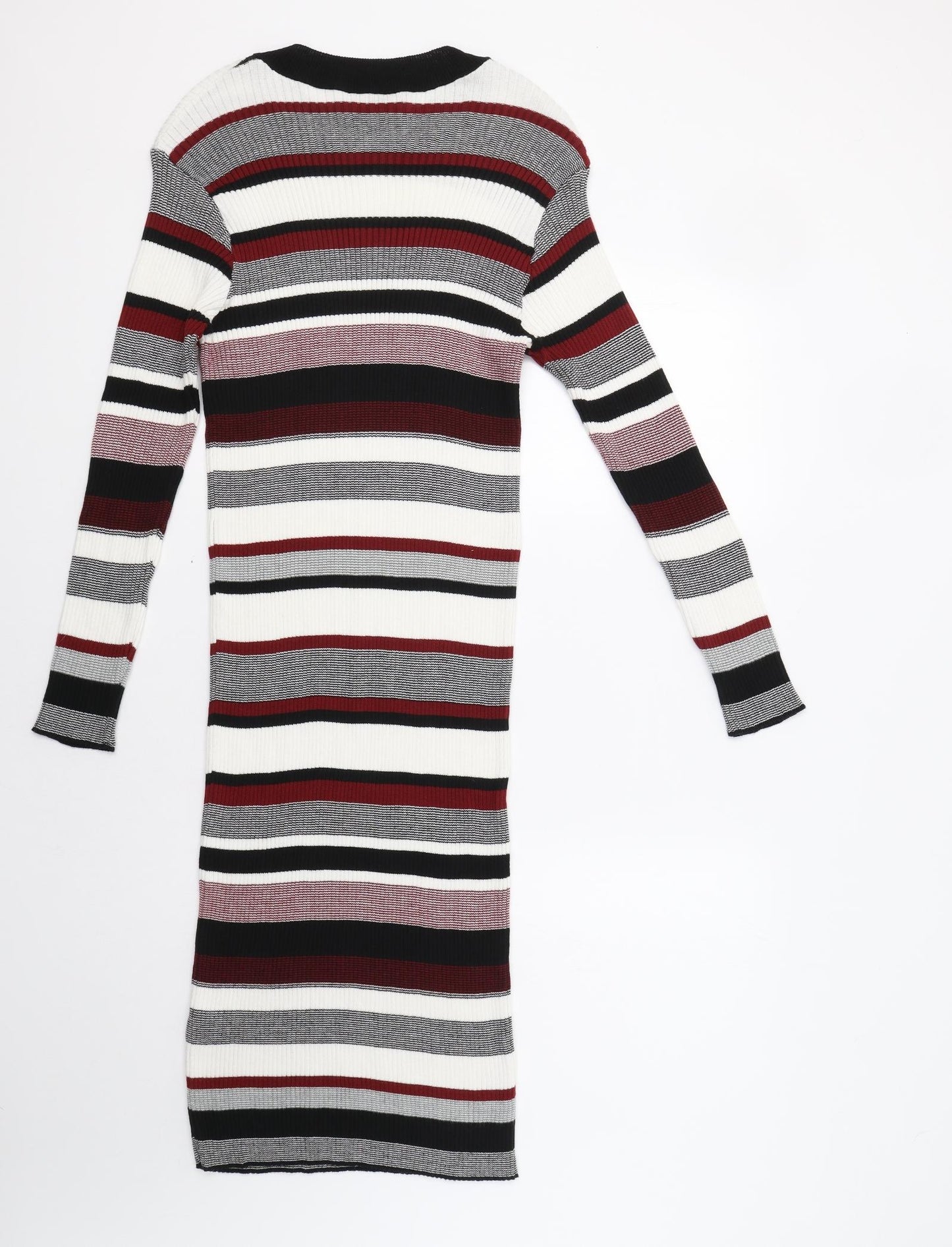 Primark Womens Red Striped  Jumper Dress  Size 18