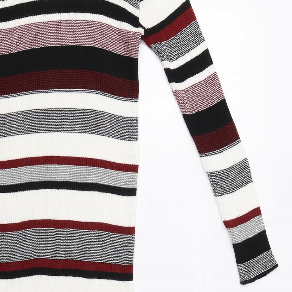 Primark Womens Red Striped  Jumper Dress  Size 18