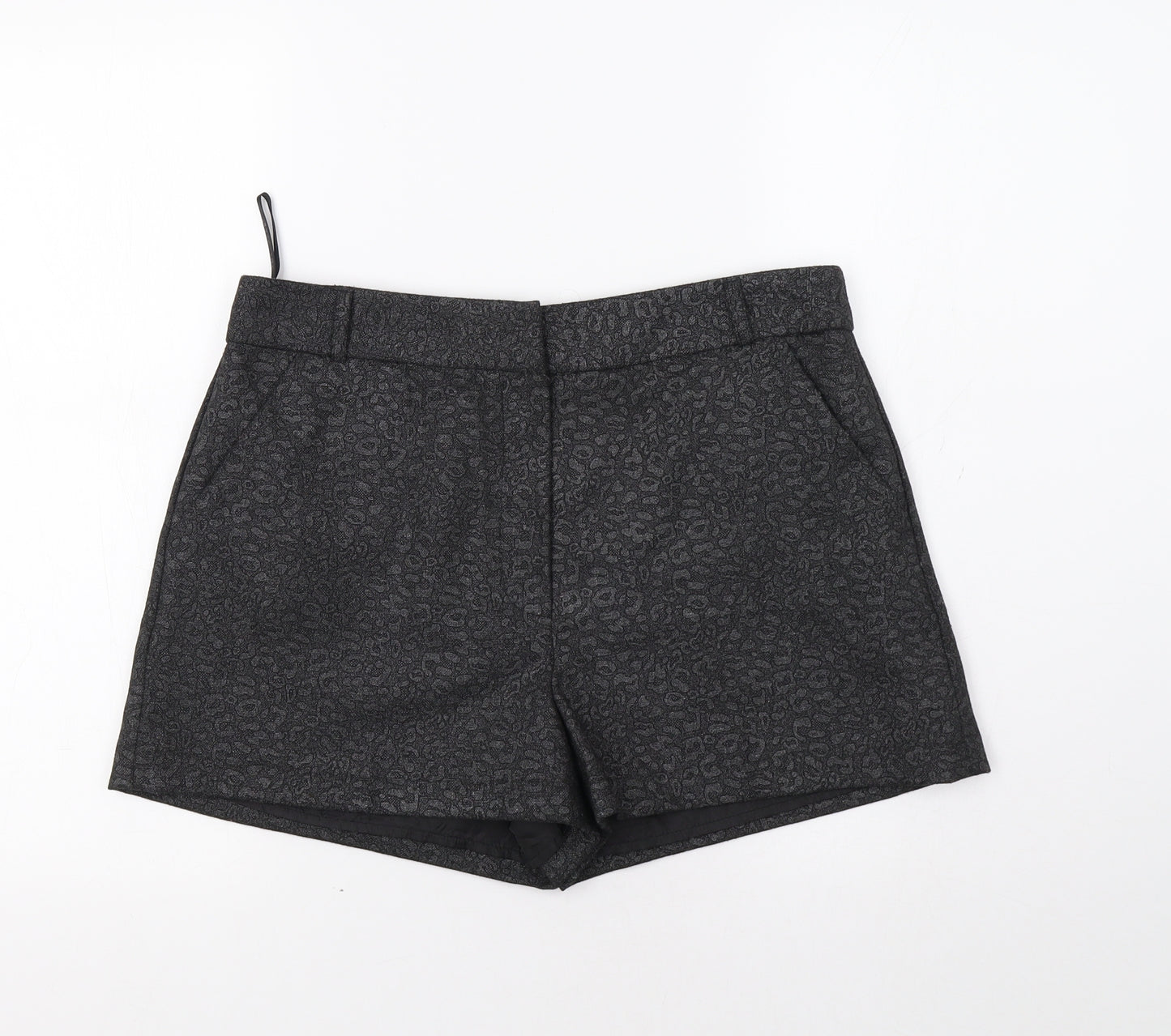 Primark Womens Grey Animal Print  Chino Shorts Size 12