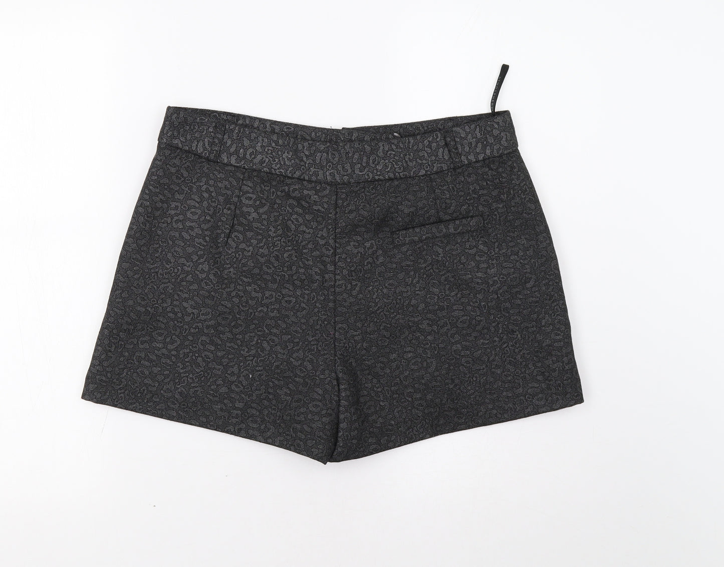 Primark Womens Grey Animal Print  Chino Shorts Size 12