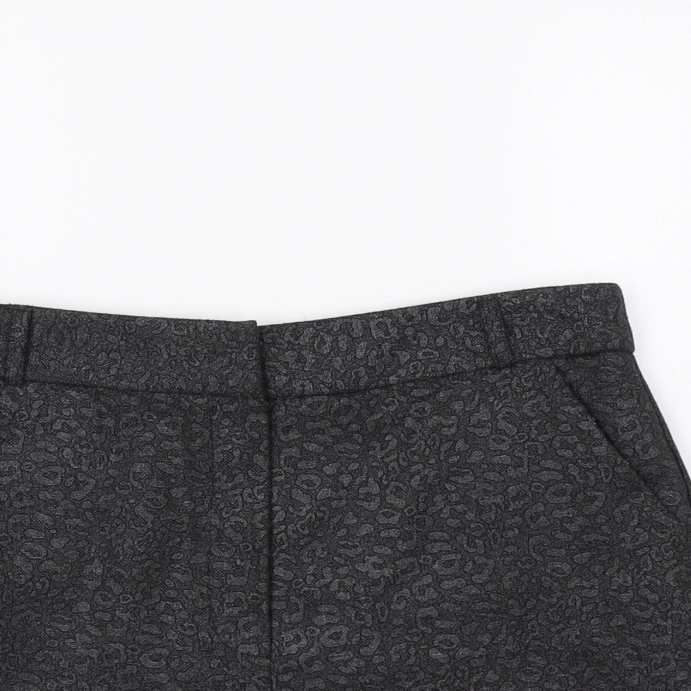 Primark Womens Grey Animal Print  Chino Shorts Size 12