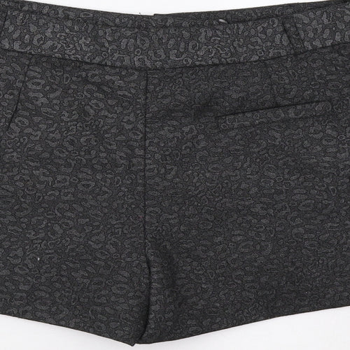 Primark Womens Grey Animal Print  Chino Shorts Size 12