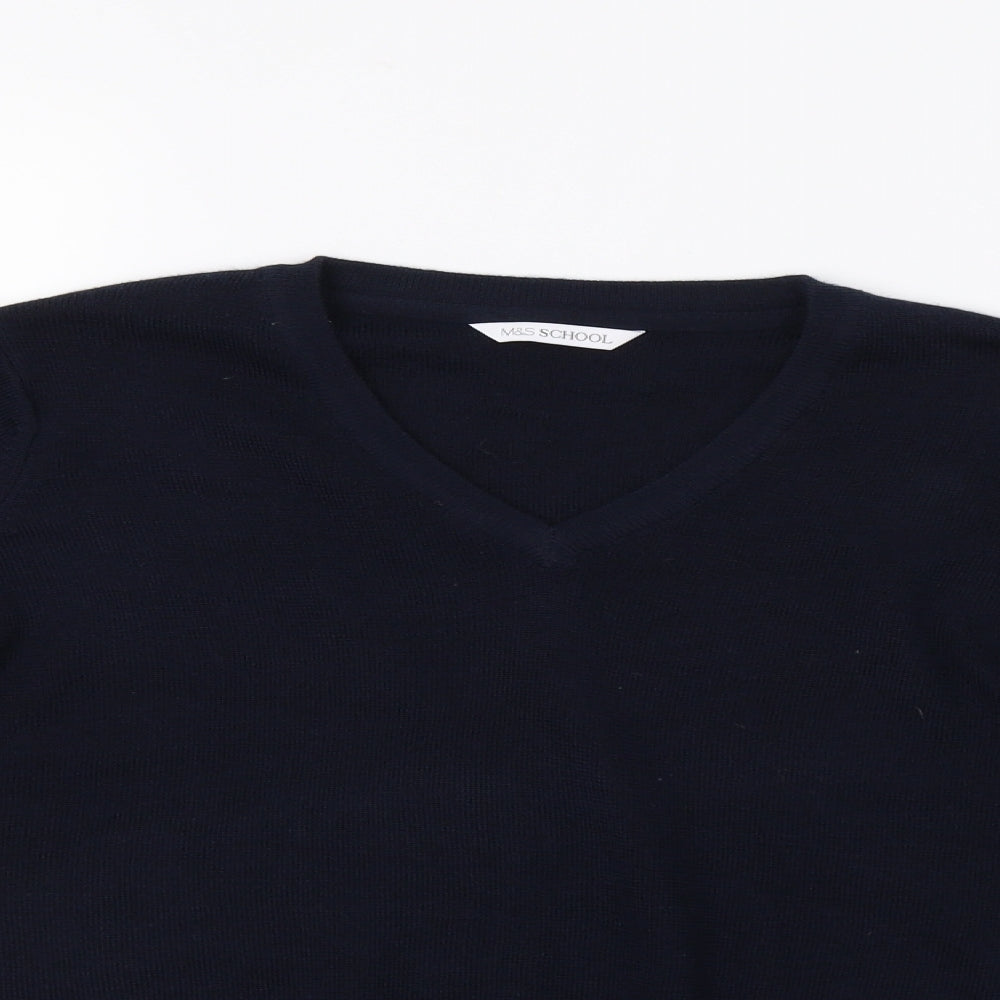 M&S Boys Blue   Pullover Jumper Size 13-14 Years