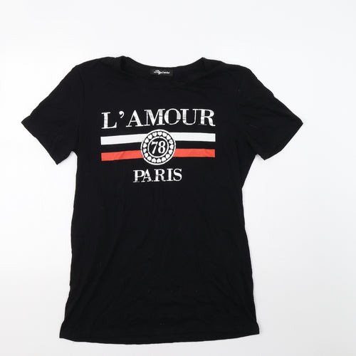 Stylewise Womens Black   Basic Polo Size M  - Paris