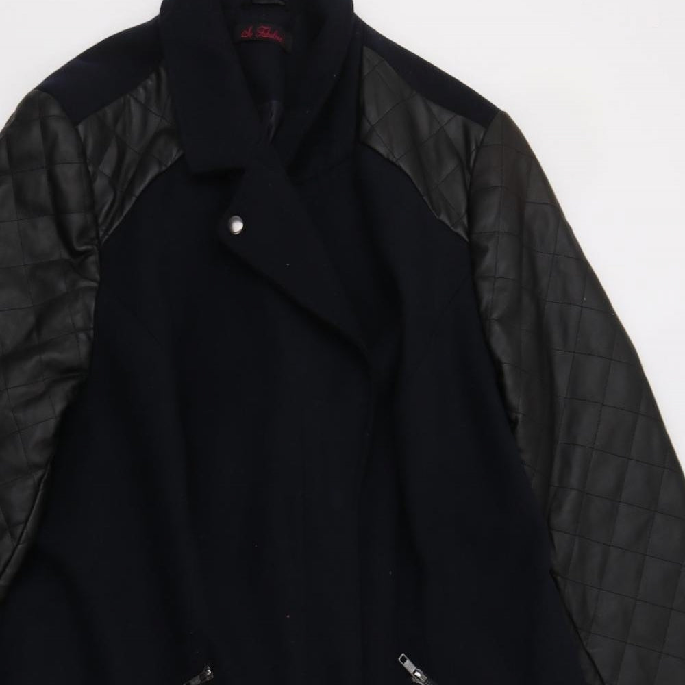 So Fabulous Womens Blue   Biker Coat Size 24