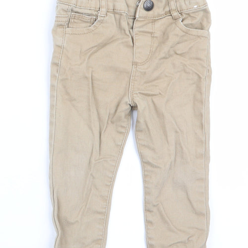 Denim Co Boys Beige   Jogger Jeans Size 9-12 Months