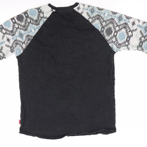 Asphalt Mens Black    Button-Up Size S