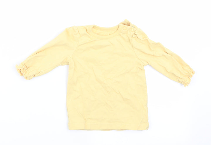 Disney Baby Girls Yellow   Basic T-Shirt Size 0-3 Months