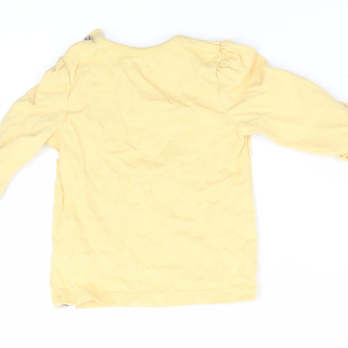 Disney Baby Girls Yellow   Basic T-Shirt Size 0-3 Months