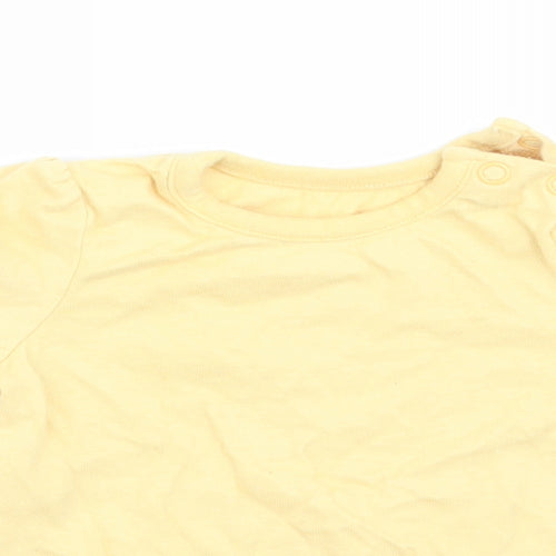Disney Baby Girls Yellow   Basic T-Shirt Size 0-3 Months