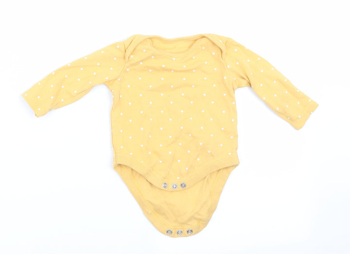 Florence and Fred Girls Yellow   Romper One-Piece Size 0-3 Months  - Heart Print