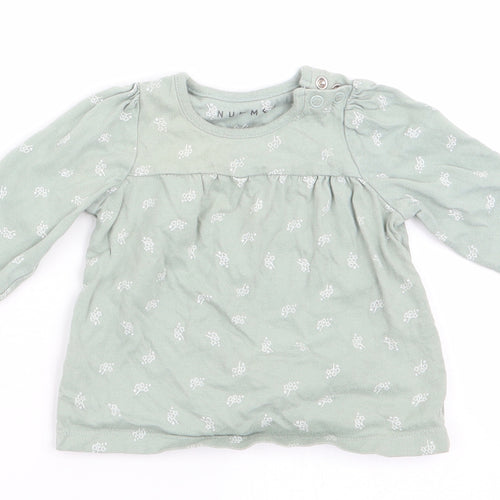 Nutmeg Girls Green Floral  Fit & Flare  Size 0-3 Months