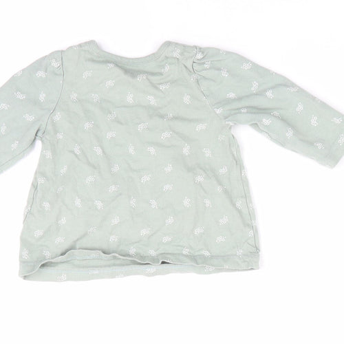 Nutmeg Girls Green Floral  Fit & Flare  Size 0-3 Months