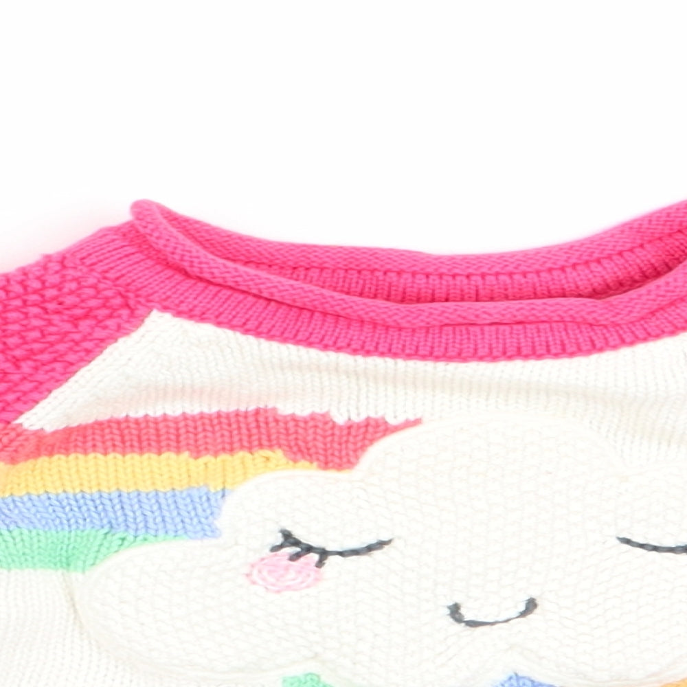 Nutmeg Girls Pink Animal Print  Pullover Jumper One Size  - Newborn