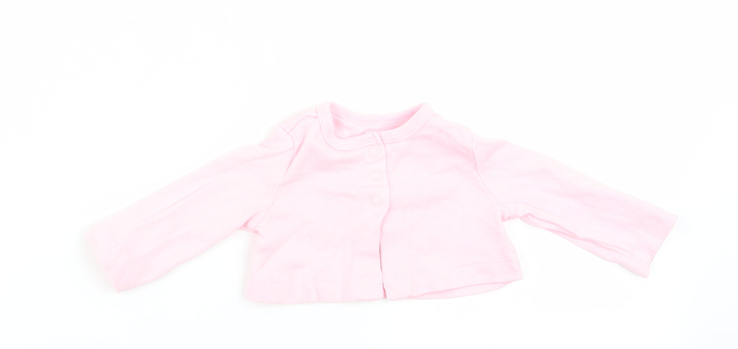 Child of Mine Girls Pink   Basic T-Shirt Size 0-3 Months