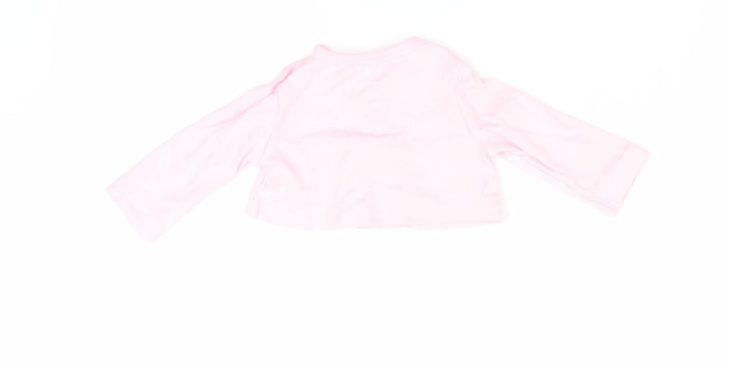 Child of Mine Girls Pink   Basic T-Shirt Size 0-3 Months