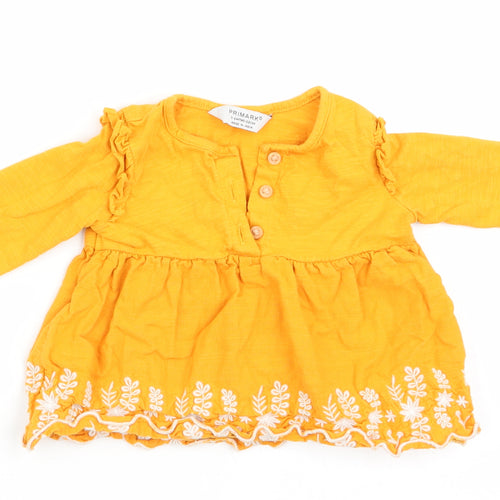 Primark Girls Gold Floral  Fit & Flare  Size 3-6 Months
