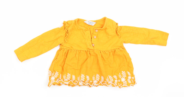 Primark Girls Gold Floral  Fit & Flare  Size 3-6 Months