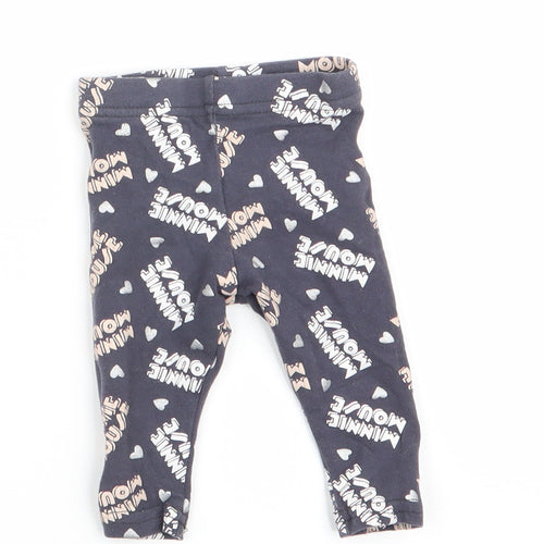 Disney at Primark Girls Blue Animal Print  Jogger Leggings Size Newborn  - Minnie Mouse