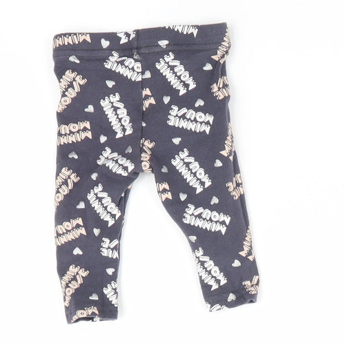 Disney at Primark Girls Blue Animal Print  Jogger Leggings Size Newborn  - Minnie Mouse