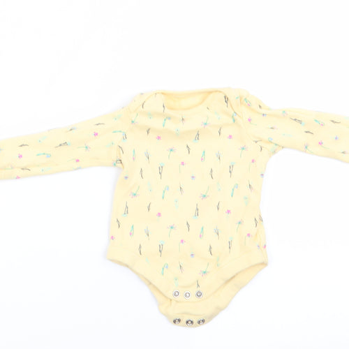Florence and Fred Girls Yellow Floral  Romper One-Piece Size 0-3 Months