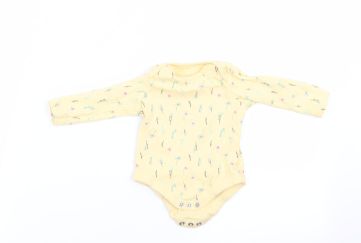 Florence and Fred Girls Yellow Floral Romper One-Piece Size 0-3 Months