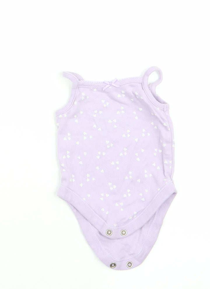 George Girls Purple   Romper One-Piece Size 0-3 Months  - Heart print