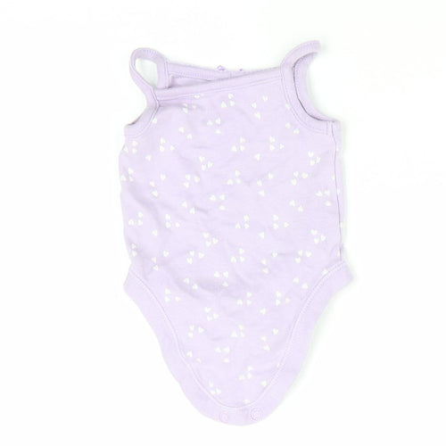 George Girls Purple   Romper One-Piece Size 0-3 Months  - Heart print