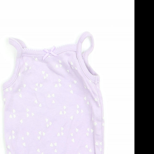 George Girls Purple   Romper One-Piece Size 0-3 Months  - Heart print