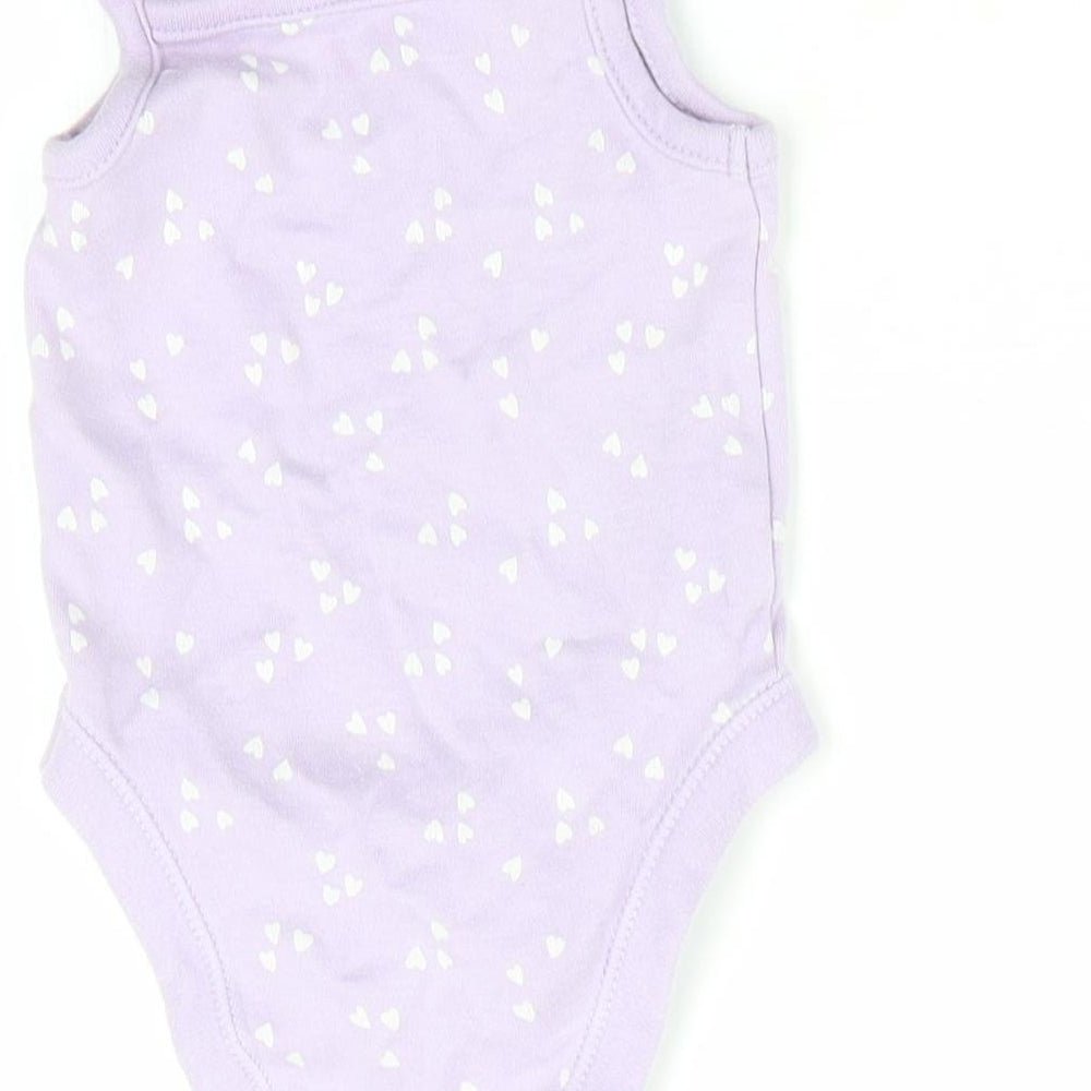 George Girls Purple   Romper One-Piece Size 0-3 Months  - Heart print