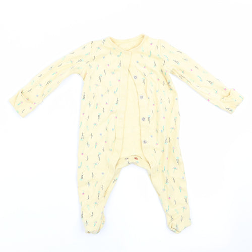 Fred & Flo Girls Yellow Floral  Babygrow One-Piece Size 3-6 Months