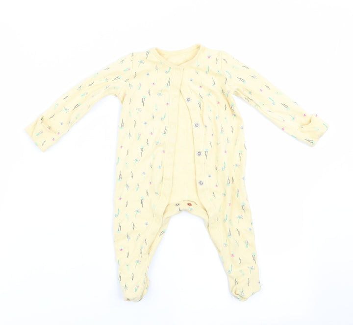 Fred & Flo Girls Yellow Floral Babygrow One-Piece Size 3-6 Months