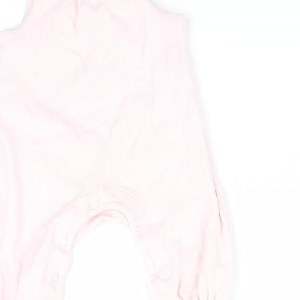 Mini Club Girls Pink Animal Print  Dungaree One-Piece Size Newborn  - Goose