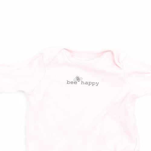 Florence and Fred Girls Pink Animal Print  Romper One-Piece Size 0-3 Months  - Bee Happy