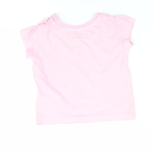 Primark Girls Pink   Basic T-Shirt Size 0-3 Months  - Smile