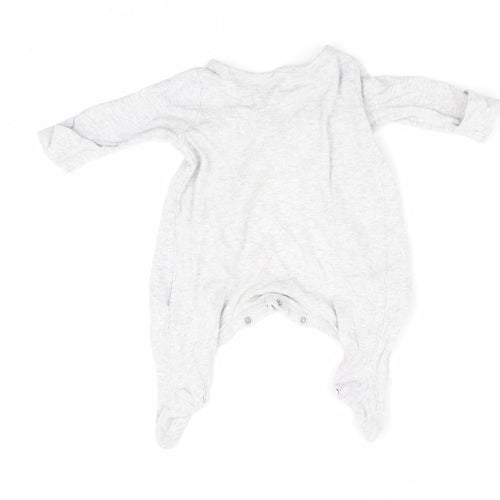 Mothercare Boys Grey Animal Print  Babygrow One-Piece Size Newborn  - Giraffe Logo