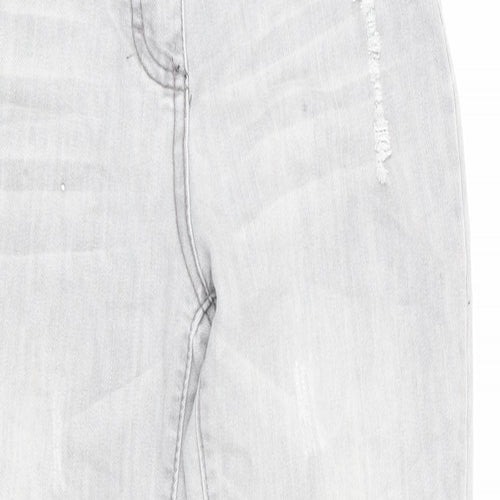 Denim Co Girls Grey   Skinny Jeans Size 10-11 Years - Distressed Jeans