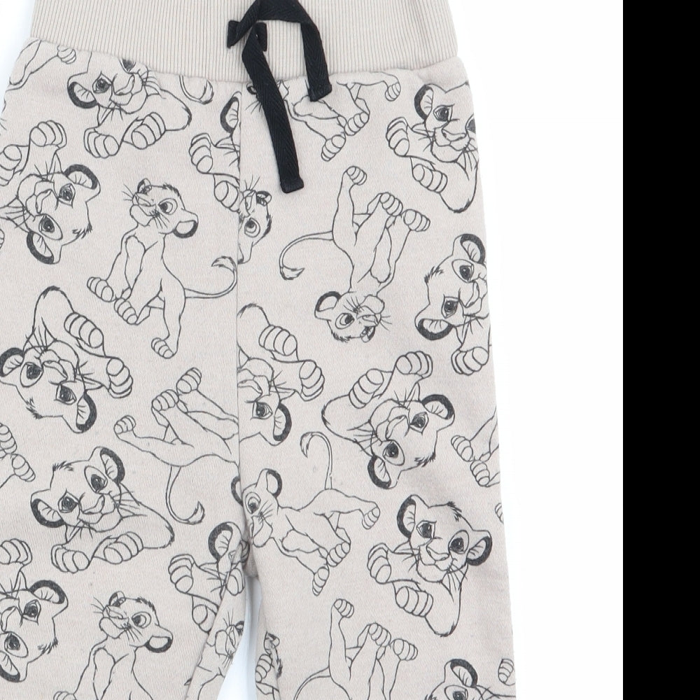 Disney at Primark Girls Beige Animal Print   Pyjama Pants Size 18-24 Months  - Lion king